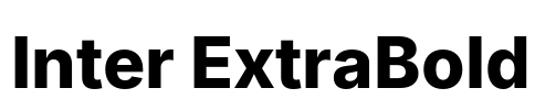 Inter ExtraBold