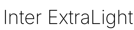 Inter ExtraLight